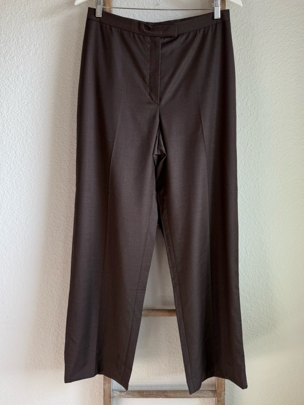 Zanella Marissa Fit Wool Blend Brown Vintage Trousers NWT Sz: 12